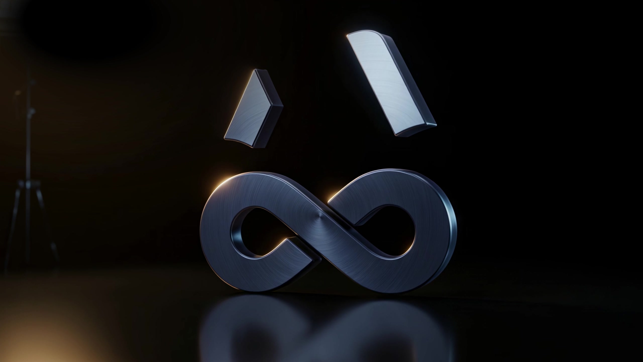 The Aresiant logo mark assembling in metal pieces