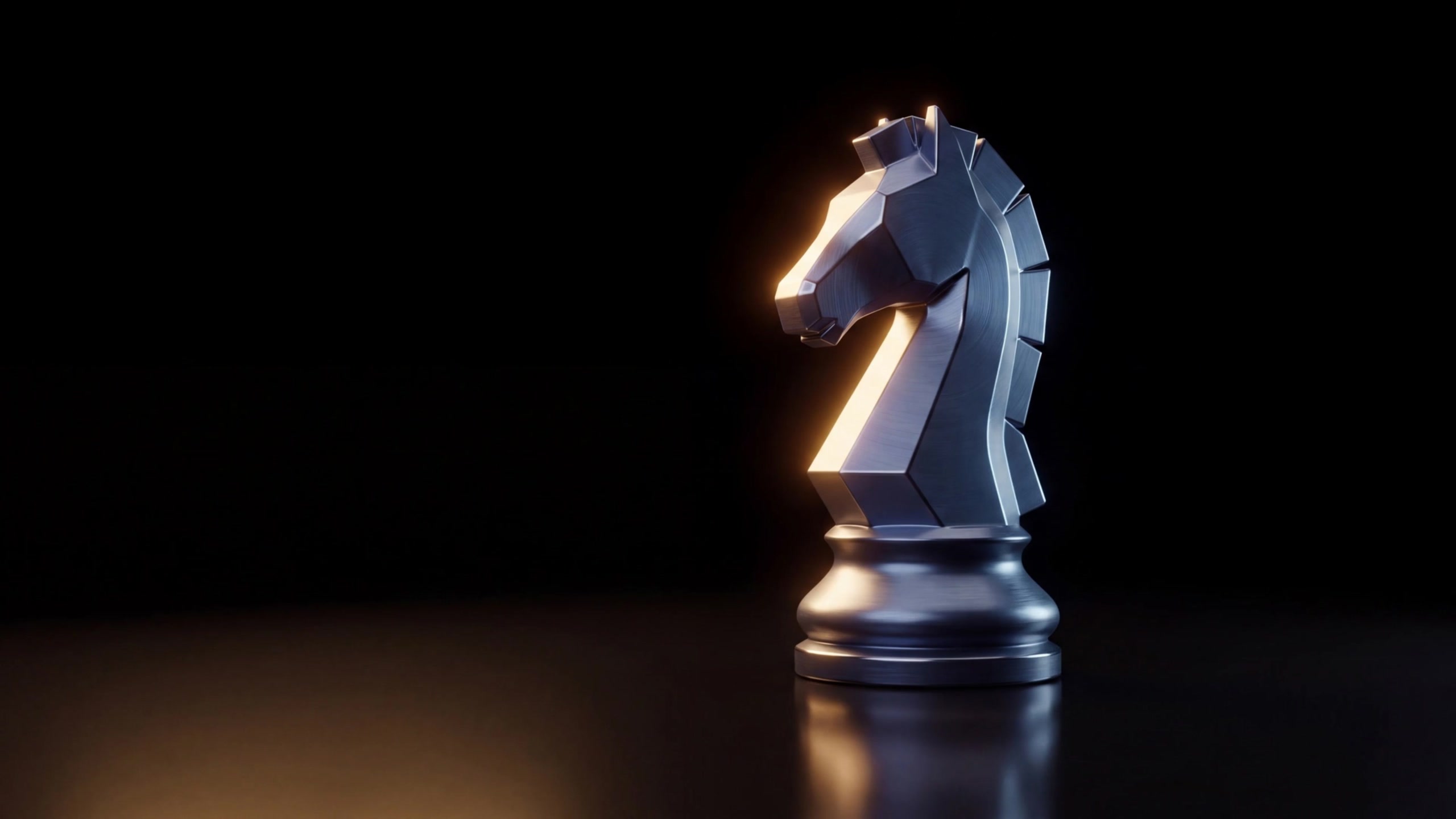 A metal chess knight representing Aresiant business consulting