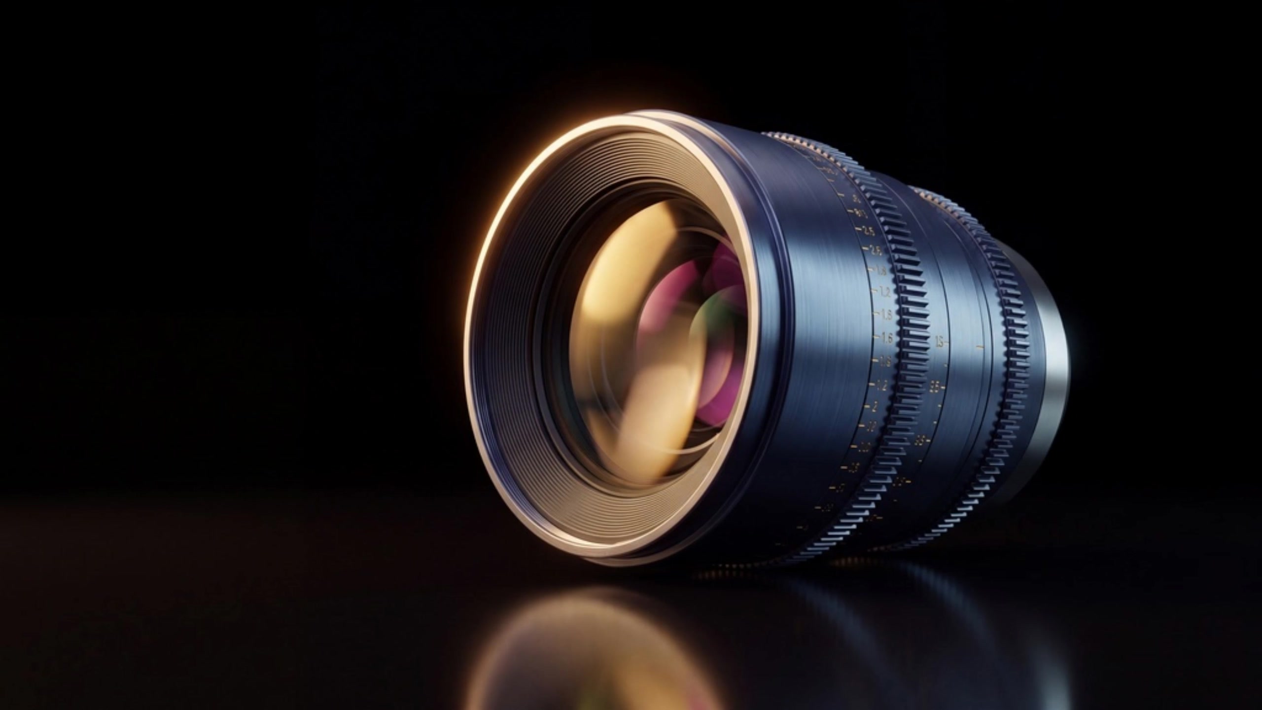 A cinema camera lens representing the Aresiant marketing studio